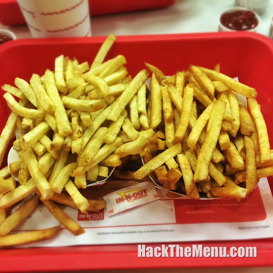 in n out cheeseburger and french fries